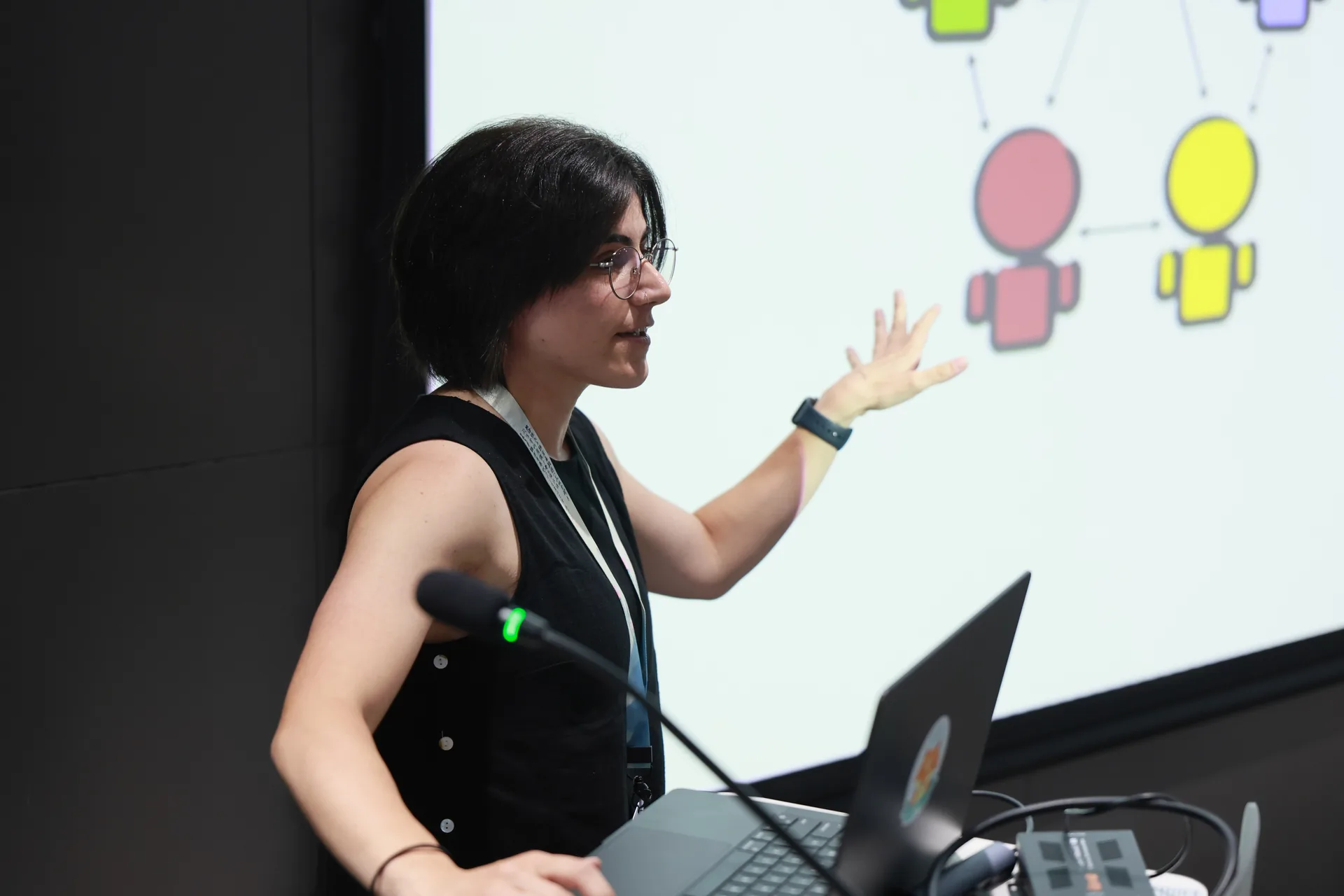 Nikoleta Glynatsi speaking at EGAI 2025